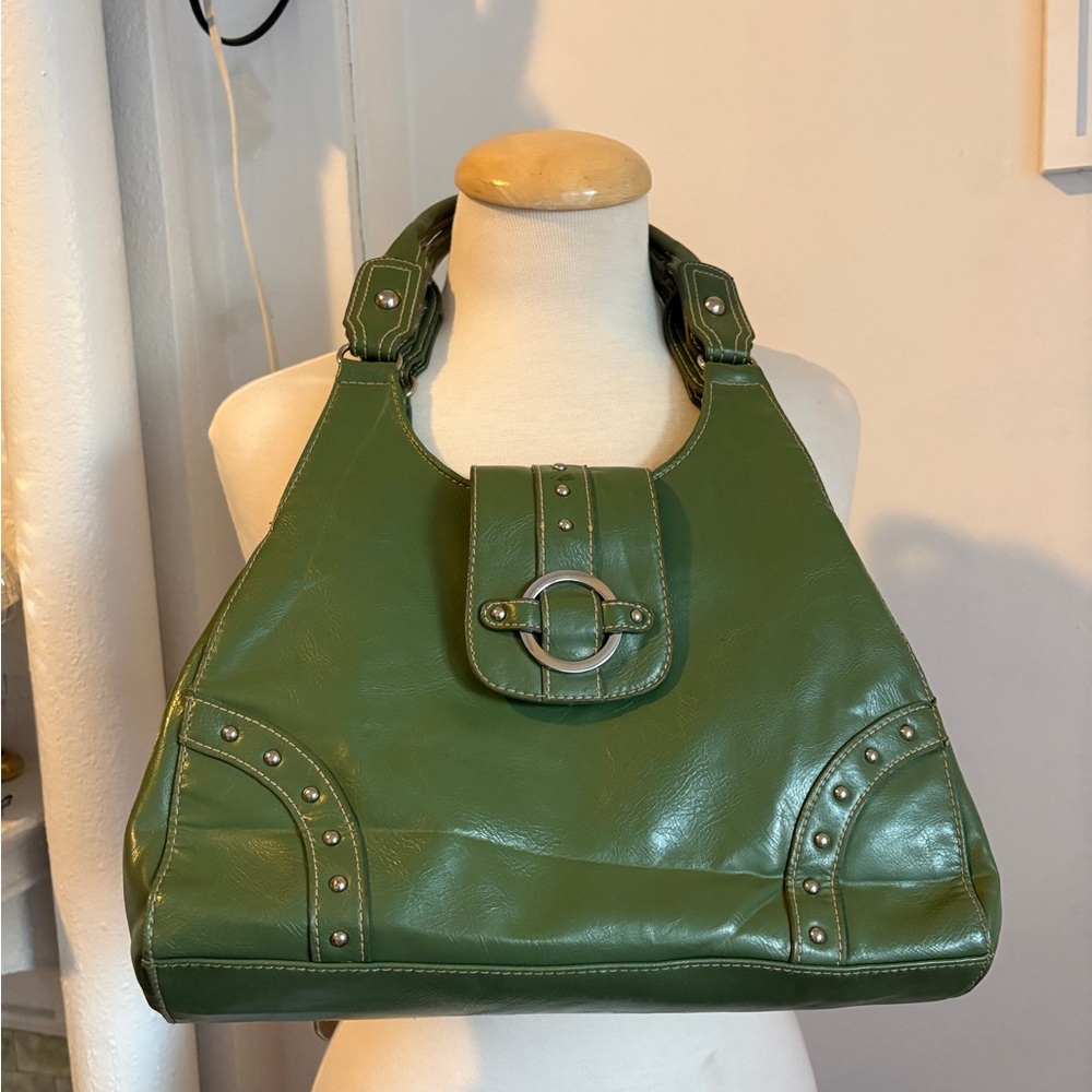 St. John’s Bay Y2K Sage Green Studded Shoulder Bag - Picture 3 of 8